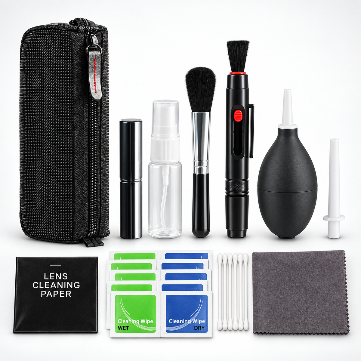 Kit de Limpeza 3 em 1 para Câmeras, Lentes e Equipamentos Ópticos — Volar
