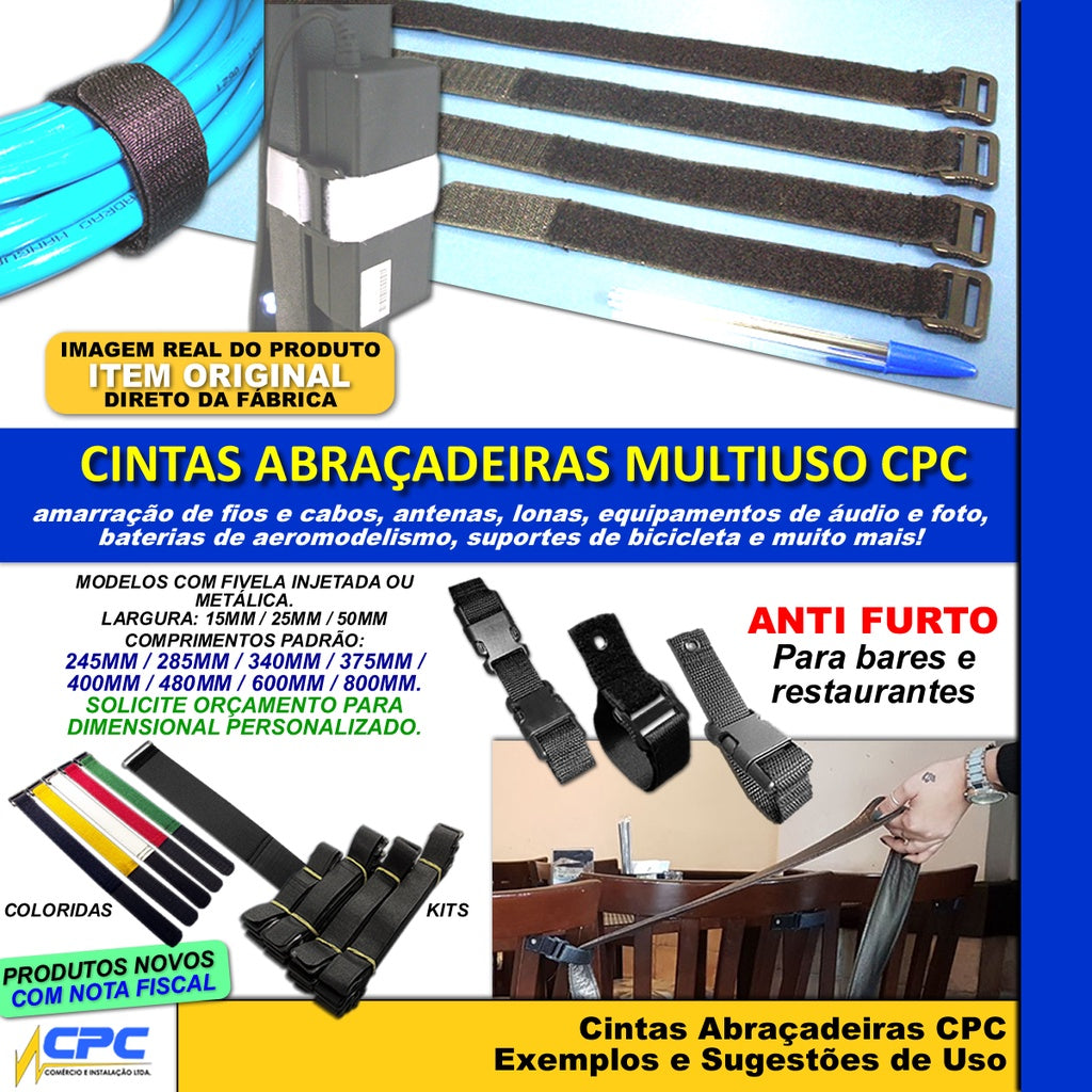 Cinta Strap 25 × 340 mm para Bateria de Drone — Kit com 2 Unidades | Volar
