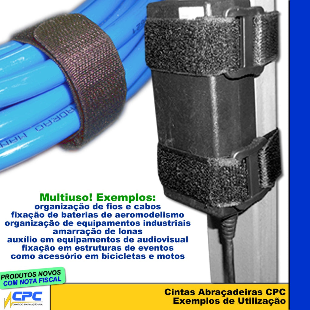 Cinta Strap 25 × 340 mm para Bateria de Drone — Kit com 2 Unidades | Volar