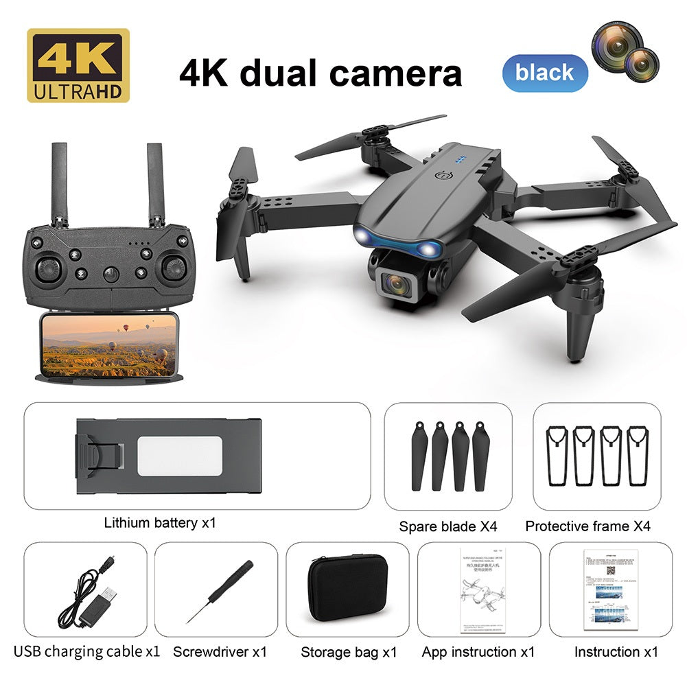 Drone E99 Dobrável 4K com Câmera Dupla para Iniciantes — Primeiro Voo Volar