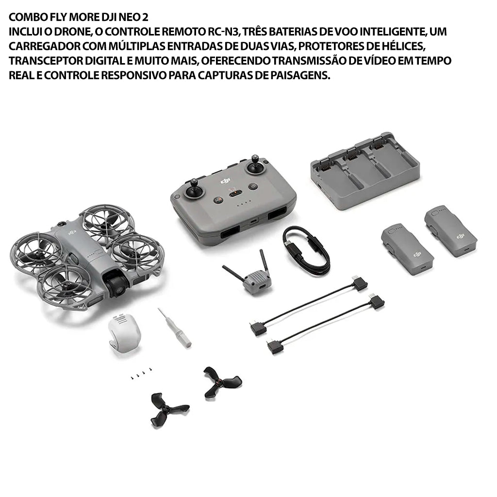 Drone DJI Neo 2 Standard ou Fly More Combo — Alta Performance Volar
