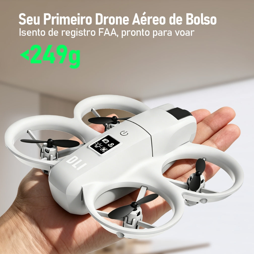 Mini Drone Neo 4K FPV com Fluxo Óptico, Câmera Dupla e 2 Baterias — Volar