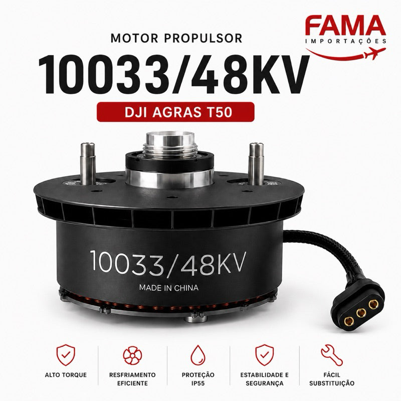 Motor Propulsor Original DJI Agras T50 10033‑48KV — Peça de Reposição Profissional
