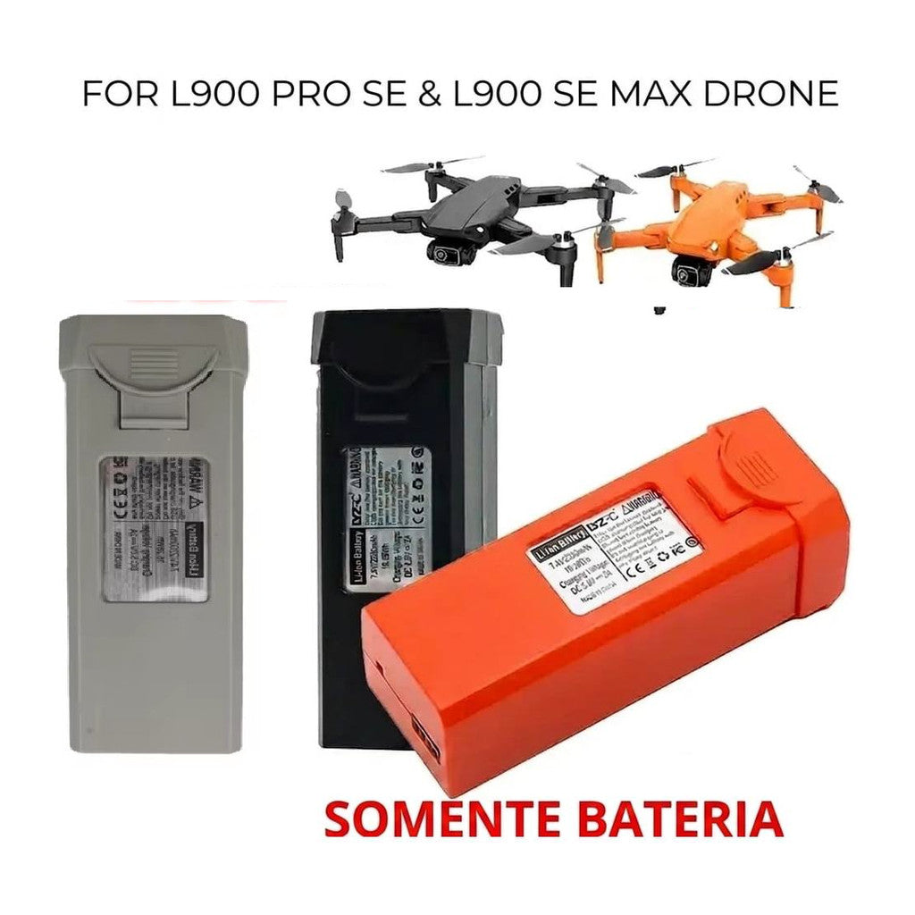 Bateria LiPo 7.4V 2200mAh para Drone L900 Pro e L900 SE — Reposição Volar