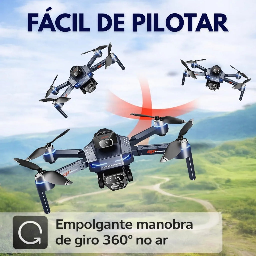 Drone GT8 4K com Tela no Controle, 2 Baterias e Bolsa de Transporte — Volar